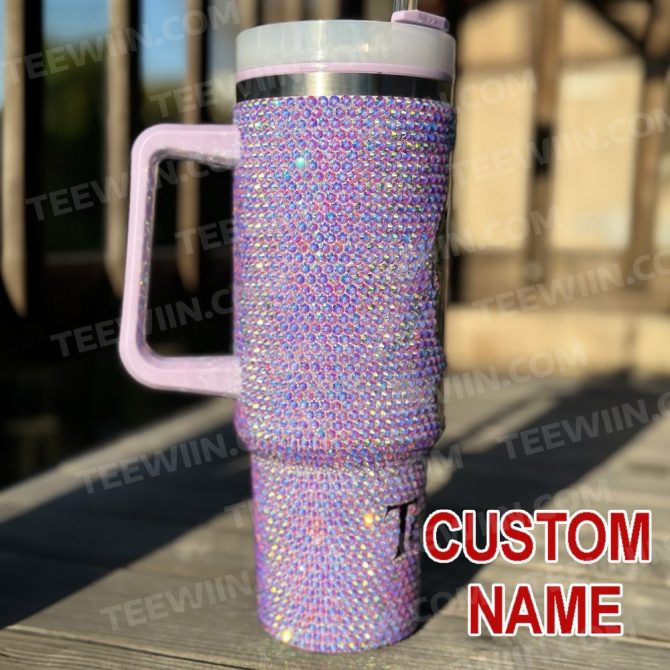 Rhinestone Bling Rapunzel Disney Princess Cartoon Custom Stanley Quencher 40Oz Stainless Steel Tumbler With Handle - Image 2