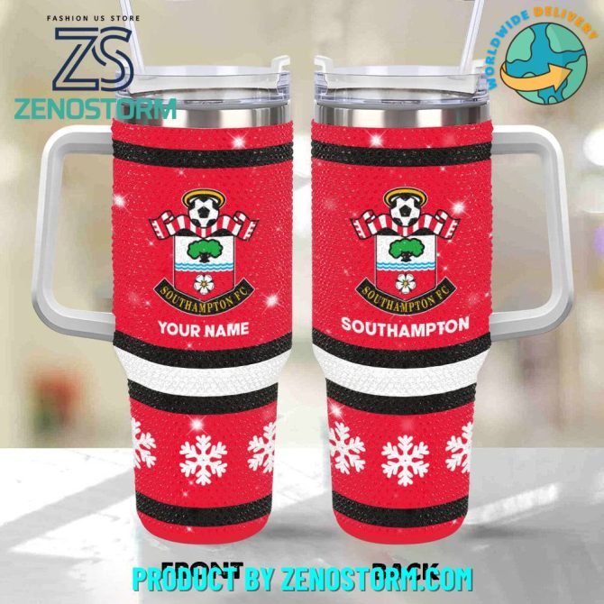 Rhinestone Bling Southampton Epl Custom Stanley Quencher 40Oz Stainless Steel Tumbler With Handle