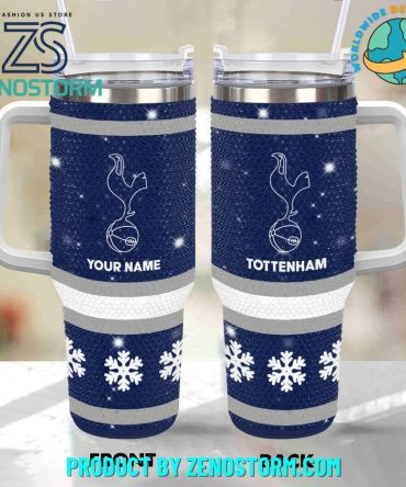 Rhinestone Bling Tottenham Hotspur Epl Custom Stanley Quencher 40Oz Stainless Steel Tumbler With Handle