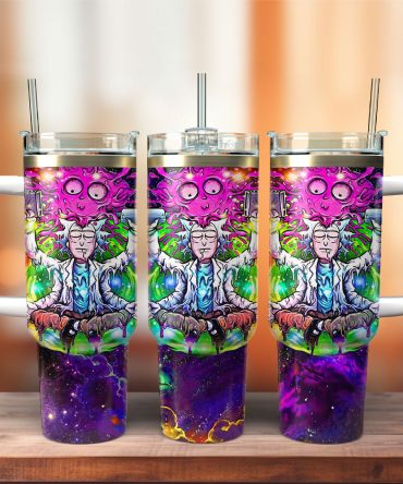 Rick And Morty Tv Series Custom Stanley Quencher 40Oz Stainless Steel Tumbler With Handle