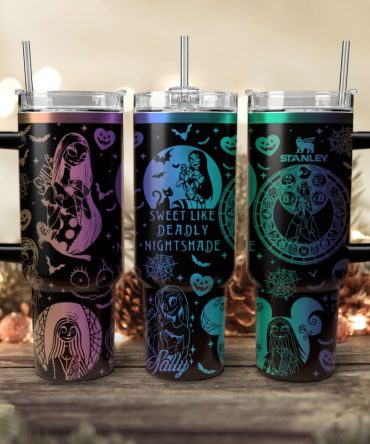 Sally The Nightmare Before Christmas Movies Custom Stanley Quencher 40Oz Stainless Steel Tumbler With Handle
