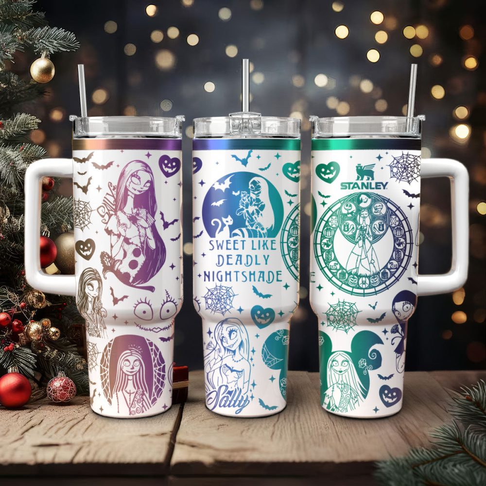 Sally The Nightmare Before Christmas Movies Custom Stanley Quencher 40Oz Stainless Steel Tumbler With Handle