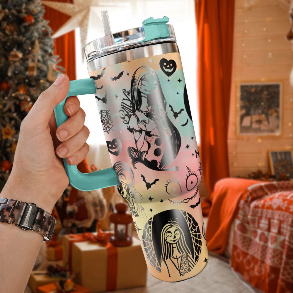 Sally The Nightmare Before Christmas Movies Custom Stanley Quencher 40Oz Stainless Steel Tumbler With Handle