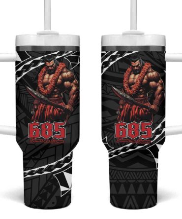 Samoan Pride Polynesian Tribal Warrior 685 Samoa Mo Samoa Custom Stanley Quencher 40Oz Stainless Steel Tumbler With Handle