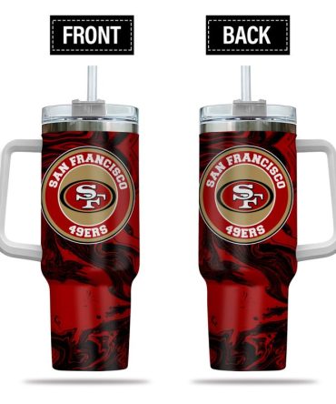 San Francisco 49Ers Nfl Custom Stanley Quencher 40Oz Stainless Steel Tumbler With Handle