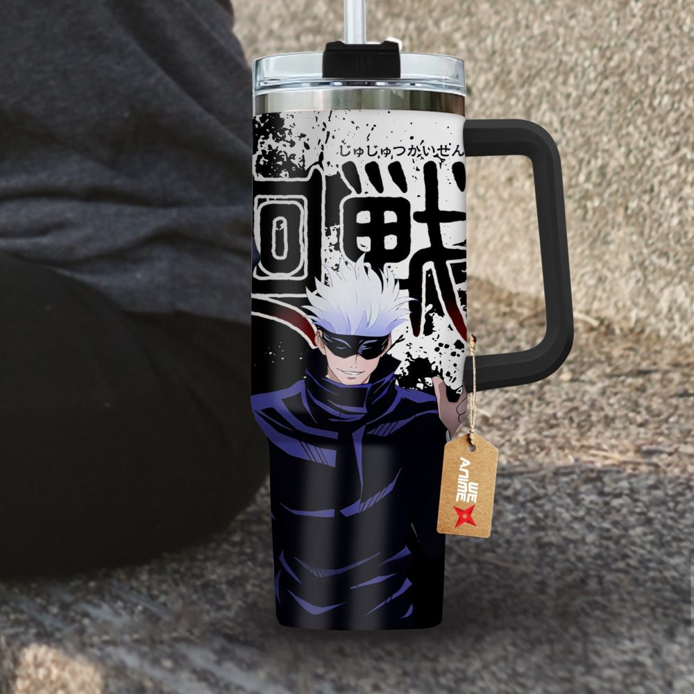 Satoru Gojo Jujutsu Kaisen Anime Custom Stanley Quencher 40Oz Stainless Steel Tumbler - Image 4