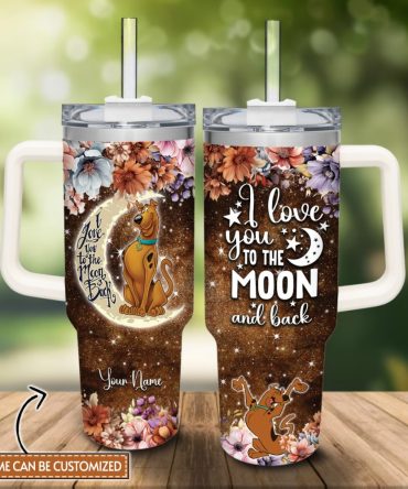 Scooby-Doo Cartoon Custom Stanley Quencher 40Oz Stainless Steel Tumbler With Handle