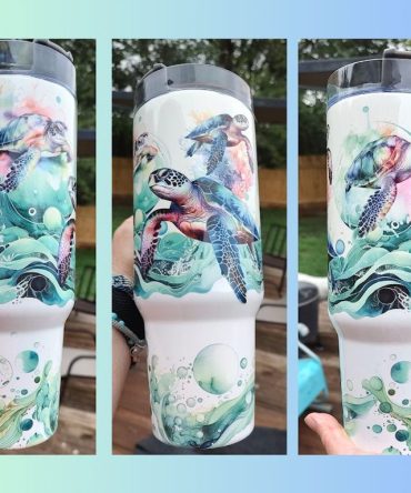 Sea Turtles Custom Stanley Quencher 40Oz Stainless Steel Tumbler