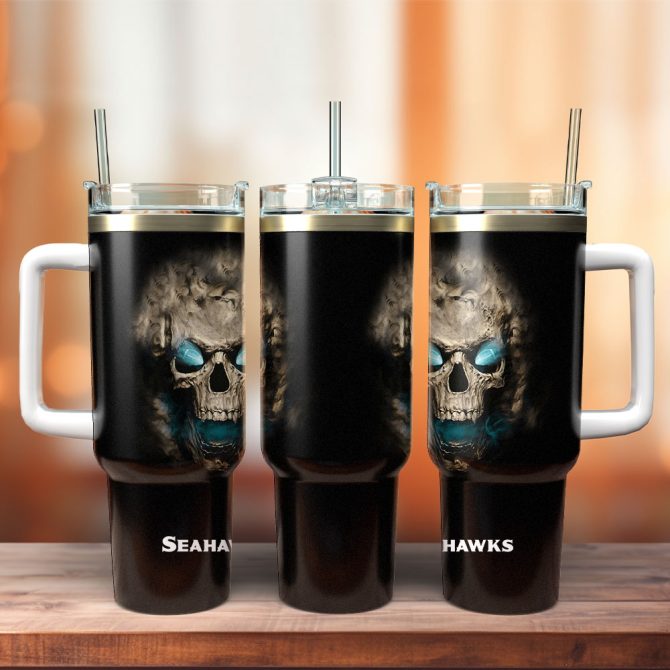 Seattle Seahawks Nfl Sports Custom Stanley Quencher 40Oz Stainless Steel Tumbler With Handle