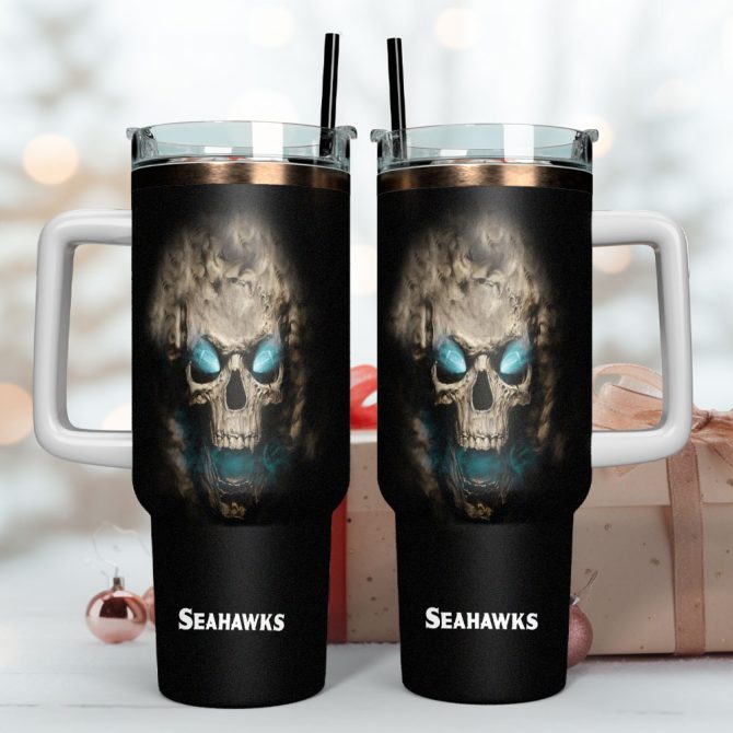 Seattle Seahawks Nfl Sports Custom Stanley Quencher 40Oz Stainless Steel Tumbler With Handle - Image 4