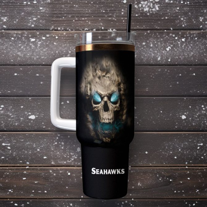 Seattle Seahawks Nfl Sports Custom Stanley Quencher 40Oz Stainless Steel Tumbler With Handle - Image 2