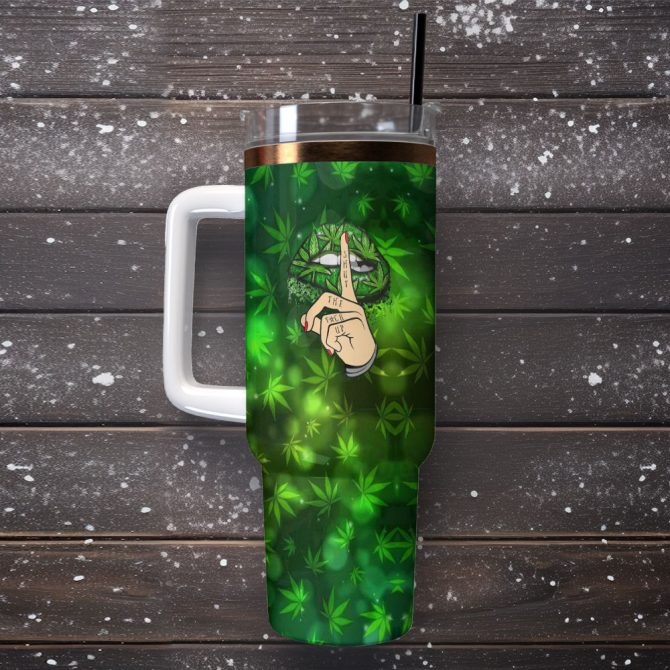 Shut The F**K Up Custom Stanley Quencher 40Oz Stainless Steel Tumbler With Handle - Image 2