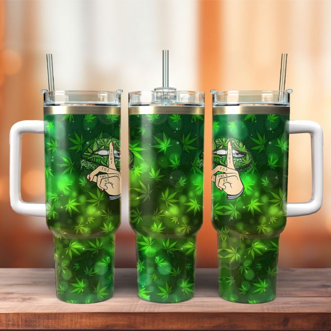 Shut The F**K Up Custom Stanley Quencher 40Oz Stainless Steel Tumbler With Handle