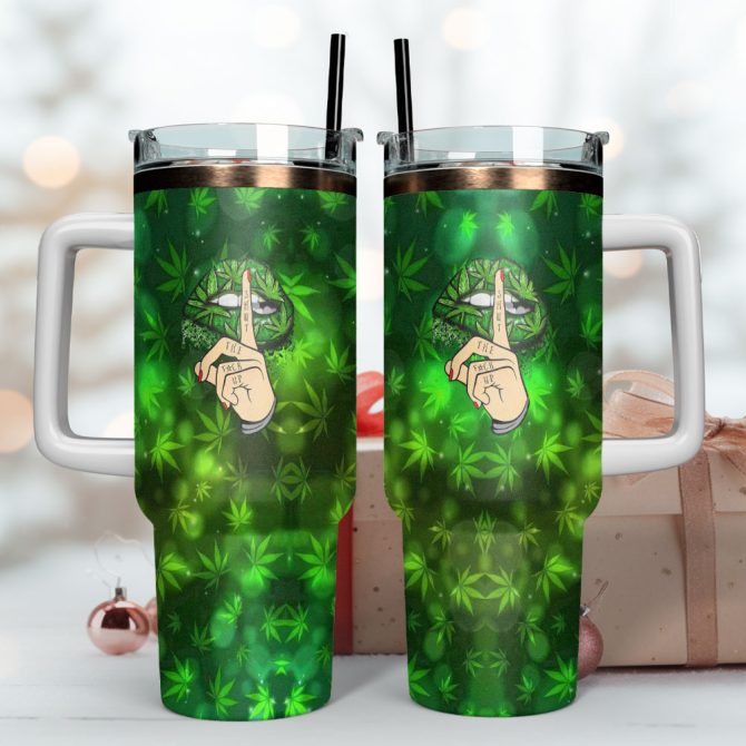 Shut The F**K Up Custom Stanley Quencher 40Oz Stainless Steel Tumbler With Handle - Image 4