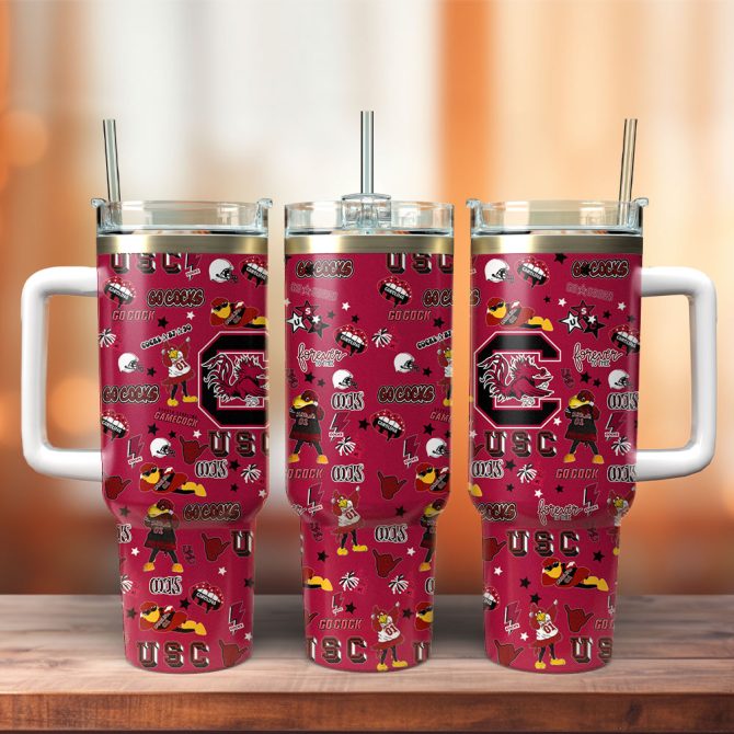 South Carolina Gamecocks Ncaa Custom Stanley Quencher 40Oz Stainless Steel Tumbler With Handle