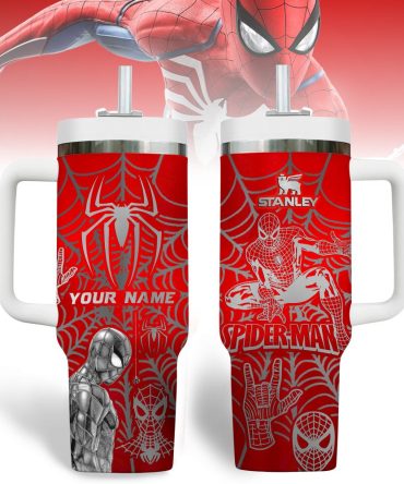 Spider Man Movies Custom Stanley Quencher 40Oz Stainless Steel Tumbler With Handle