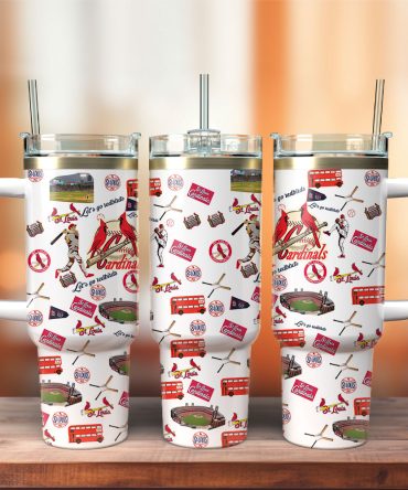 St. Louis Cardinals Mlb Custom Stanley Quencher 40Oz Stainless Steel Tumbler With Handle