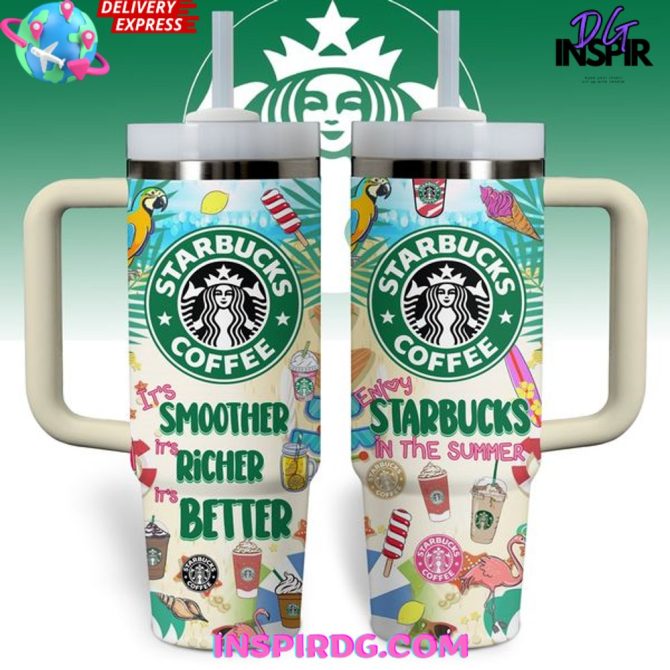 Starbucks Coffee Custom Stanley Quencher 40Oz Stainless Steel Tumbler