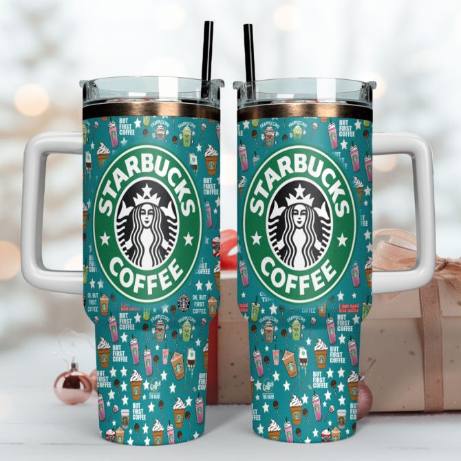 Starbucks Coffee Custom Stanley Quencher 40Oz Stainless Steel Tumbler With Handle - Image 4