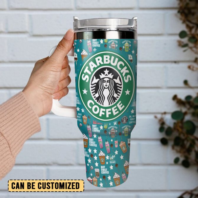 Starbucks Coffee Custom Stanley Quencher 40Oz Stainless Steel Tumbler With Handle - Image 3