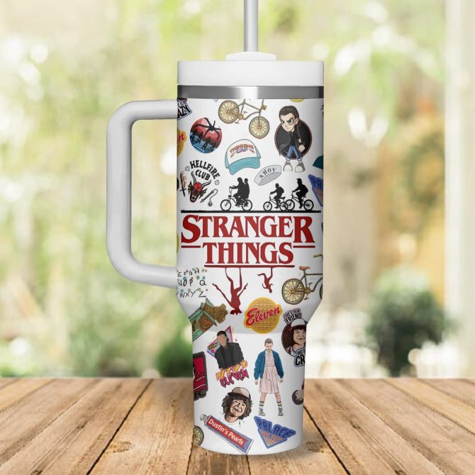 Stranger Things Movies Custom Stanley Quencher 40Oz Stainless Steel - Image 2