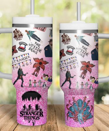 Stranger Things Movies Custom Stanley Quencher 40Oz Stainless Steel Tumbler With Handle
