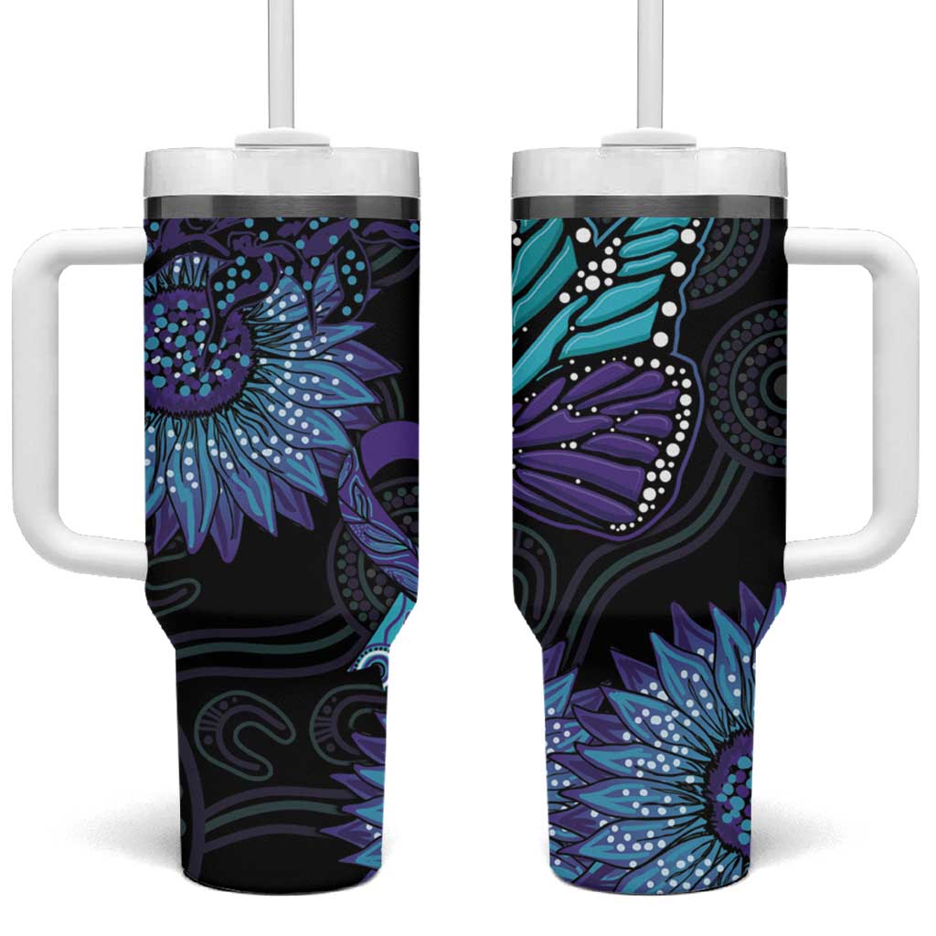 Sunflower Australia Indigenous Custom Stanley Quencher 40Oz Stainless Steel Tumbler