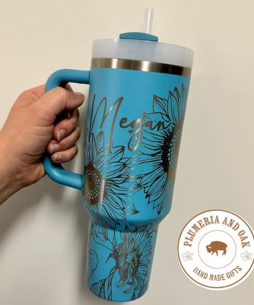 Sunflower Custom Stanley Quencher 40Oz Stainless Steel Tumbler