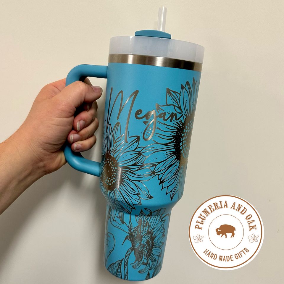 Sunflower Custom Stanley Quencher 40Oz Stainless Steel Tumbler