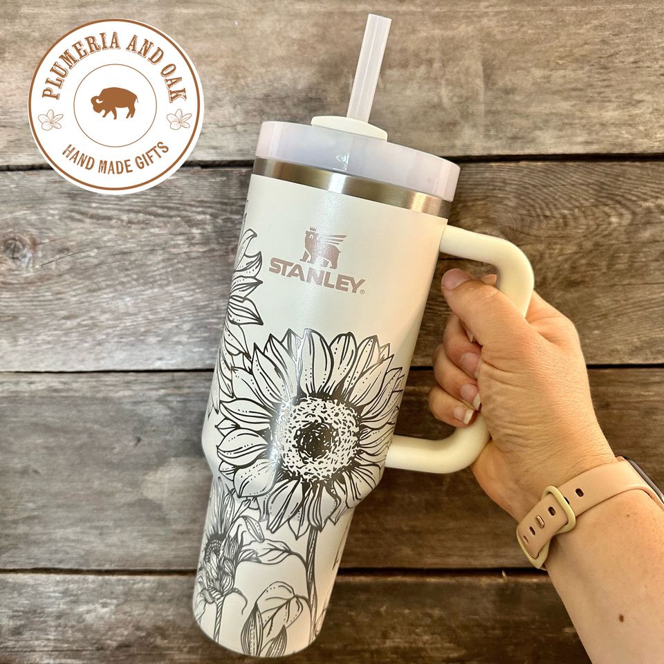 Sunflower Custom Stanley Quencher 40Oz Stainless Steel Tumbler