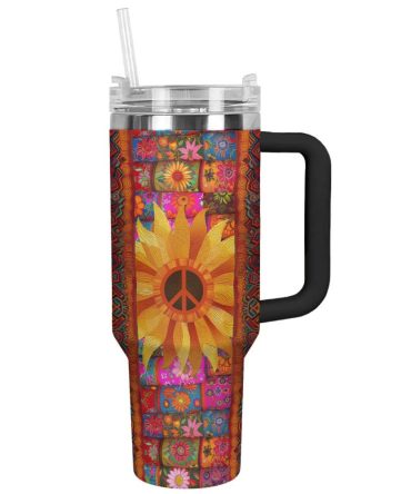 Sunflower Custom Stanley Quencher 40Oz Stainless Steel Tumbler With Handle