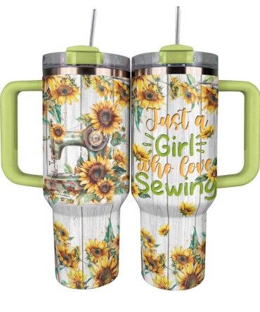 Sunflower Custom Stanley Quencher 40Oz Stainless Steel Tumbler With Handle
