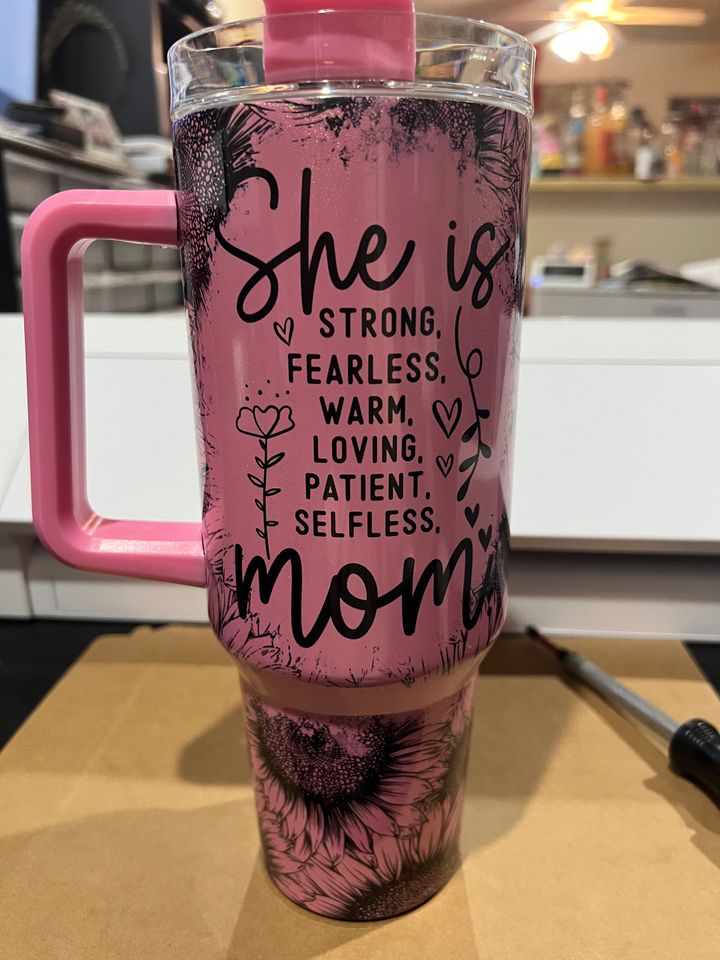 Sunflower Mom Custom Stanley Quencher 40Oz Stainless Steel Tumbler - Image 5