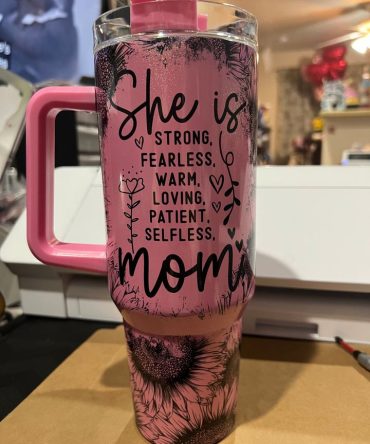 Sunflower Mom Custom Stanley Quencher 40Oz Stainless Steel Tumbler