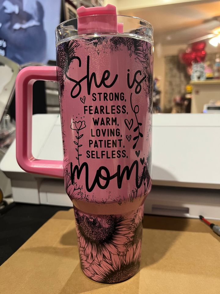 Sunflower Mom Custom Stanley Quencher 40Oz Stainless Steel Tumbler