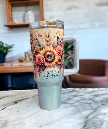 Sunflowers Custom Stanley Quencher 40Oz Stainless Steel Tumbler
