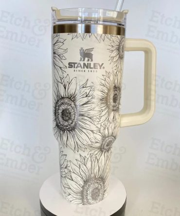 Sunflowers Custom Stanley Quencher 40Oz Stainless Steel Tumbler