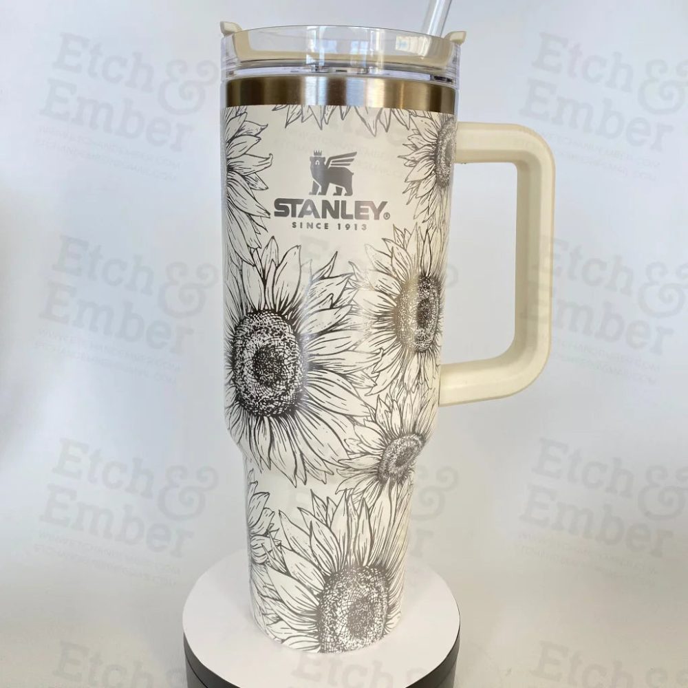 Sunflowers Custom Stanley Quencher 40Oz Stainless Steel Tumbler