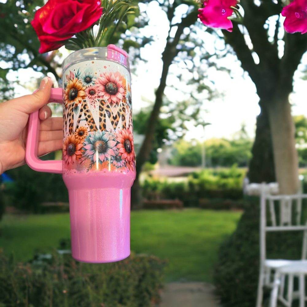 Sunflowers Mama Custom Stanley Quencher 40Oz Stainless Steel Tumbler
