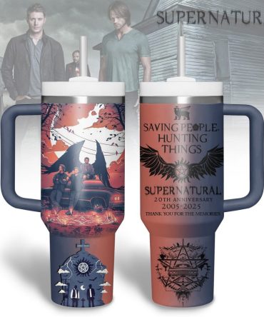 Supernatural Tv Series Custom Stanley Quencher 40Oz Stainless Steel Tumbler With Handle