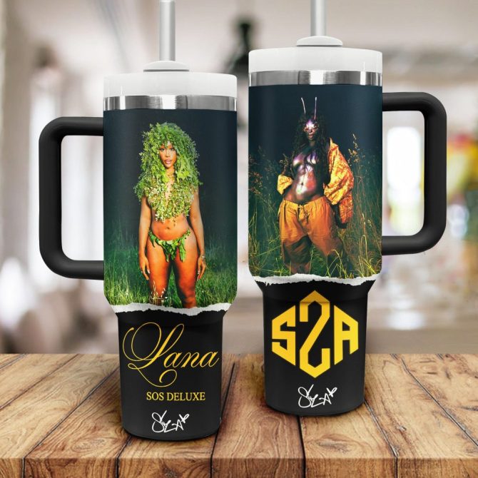 Sza Music Custom Stanley Quencher 40Oz Stainless Steel Tumbler With Handle - Image 2