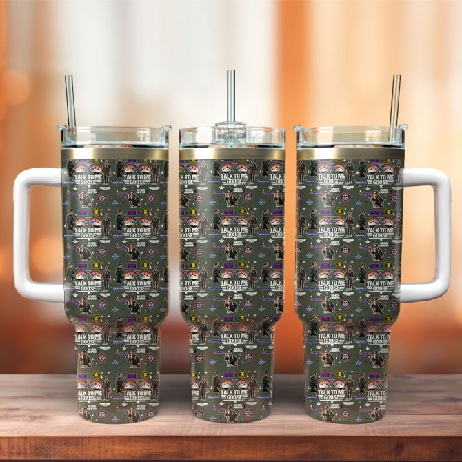 Talk To Me Goose Custom Stanley Quencher 40Oz Stainless Steel Tumbler With Handle