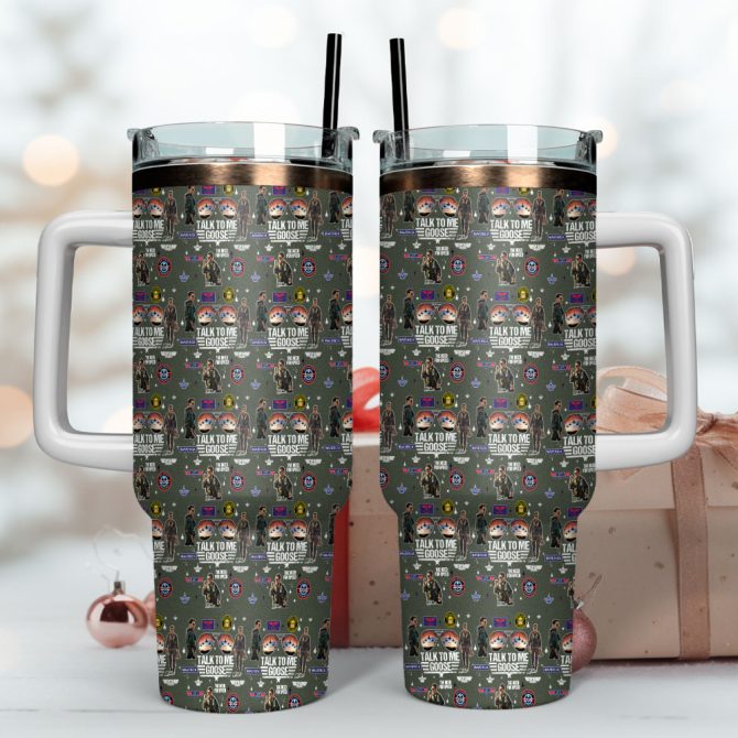 Talk To Me Goose Custom Stanley Quencher 40Oz Stainless Steel Tumbler With Handle - Image 4