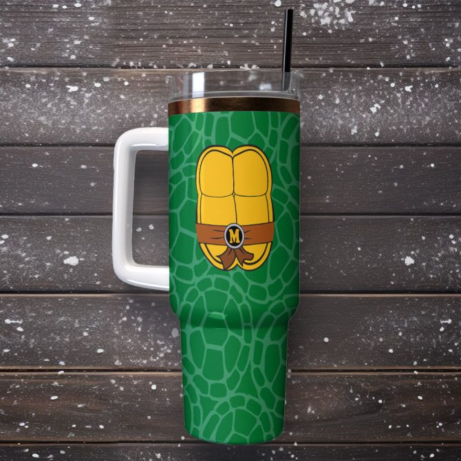 Teenage Mutant Ninja Turtles Movies Custom Stanley Quencher 40Oz Stainless Steel Tumbler With Handle - Image 2