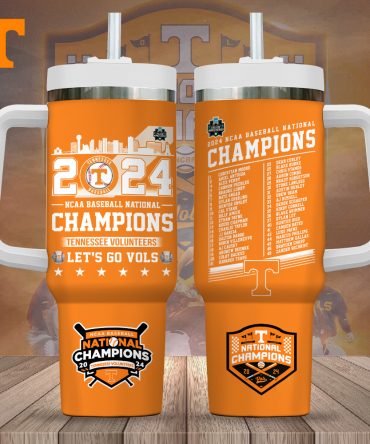 Tennessee Volunteers Baseball Ncaa Custom Stanley Quencher 40Oz Stainless Steel Tumbler With Handle