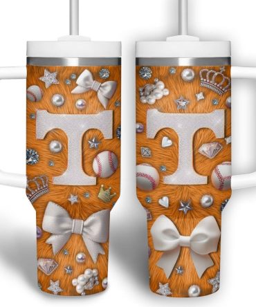 Tennessee Volunteers Football Ncaa Custom Stanley Quencher 40Oz Stainless Steel Tumbler
