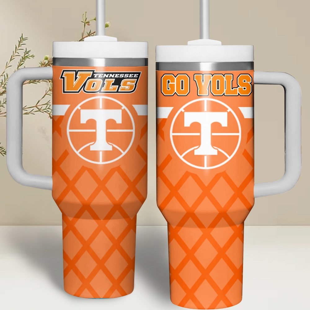 Tennessee Volunteers Football Ncaa Custom Stanley Quencher 40Oz Stainless Steel