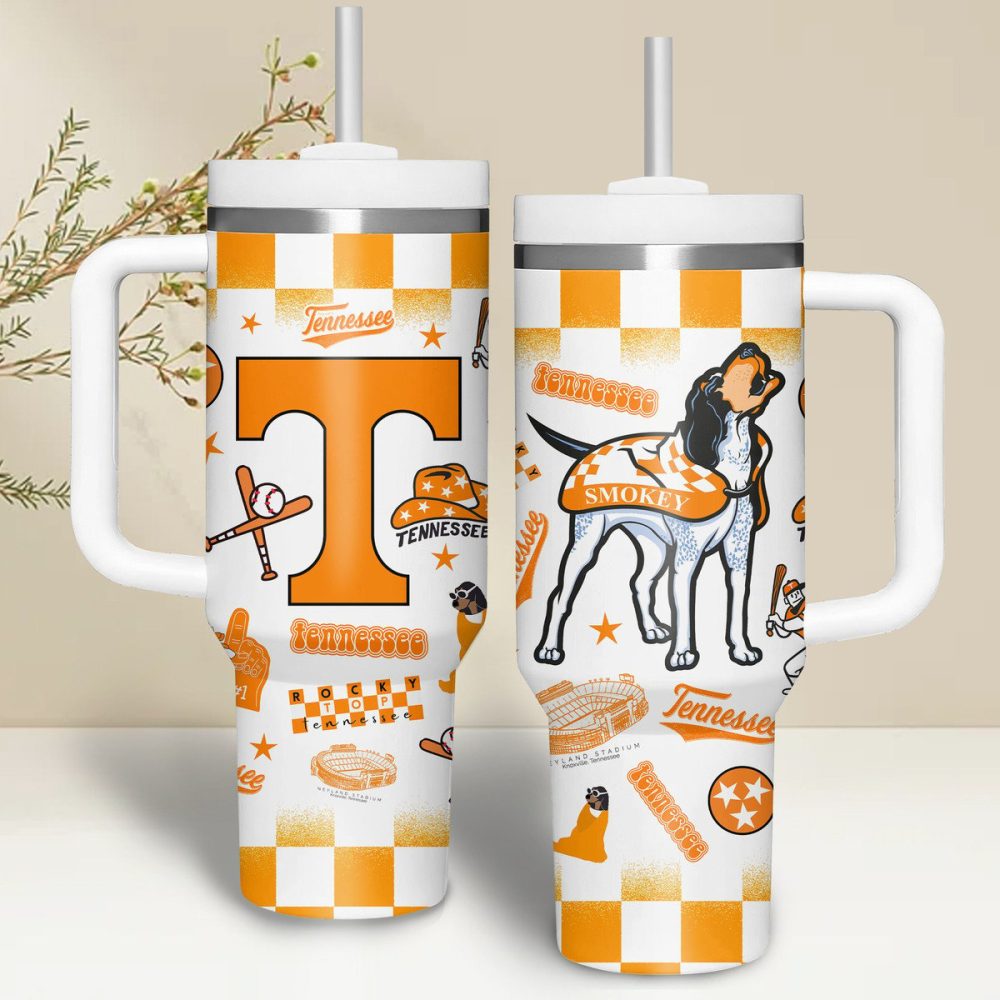 Tennessee Volunteers Ncaa Custom Stanley Quencher 40Oz Stainless Steel Tumbler With Handle
