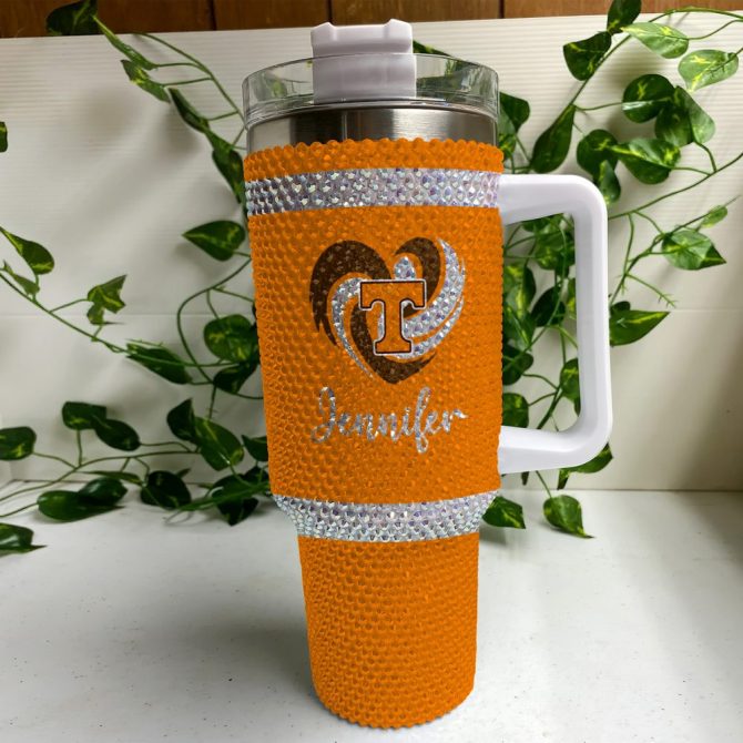 Tennessee Volunteers Ncaa Custom Stanley Quencher 40Oz Stainless Steel Tumbler With Handle - Image 4