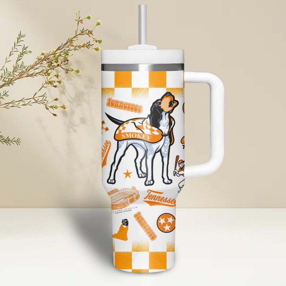 Tennessee Volunteers Ncaa Custom Stanley Quencher 40Oz Stainless Steel Tumbler With Handle - Image 2